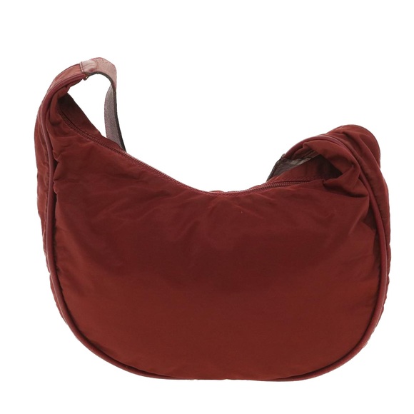 CELINE Shoulder Bag Nylon Red Auth 37765 - Picture 2 of 16